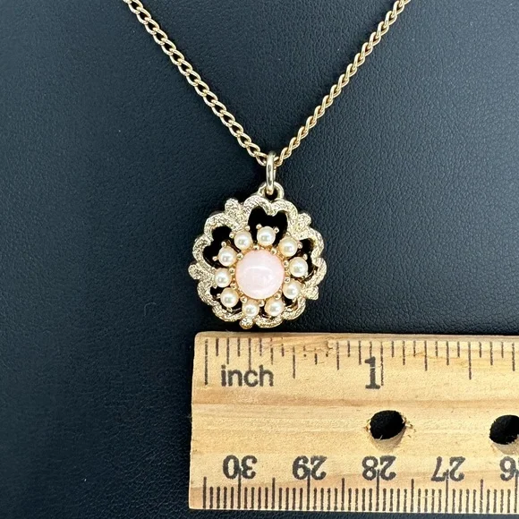VINTAGE SIGNED SARAH COVENTRY SWEET FLOWER PENDANT NECKLACE - Picture 7 of 10